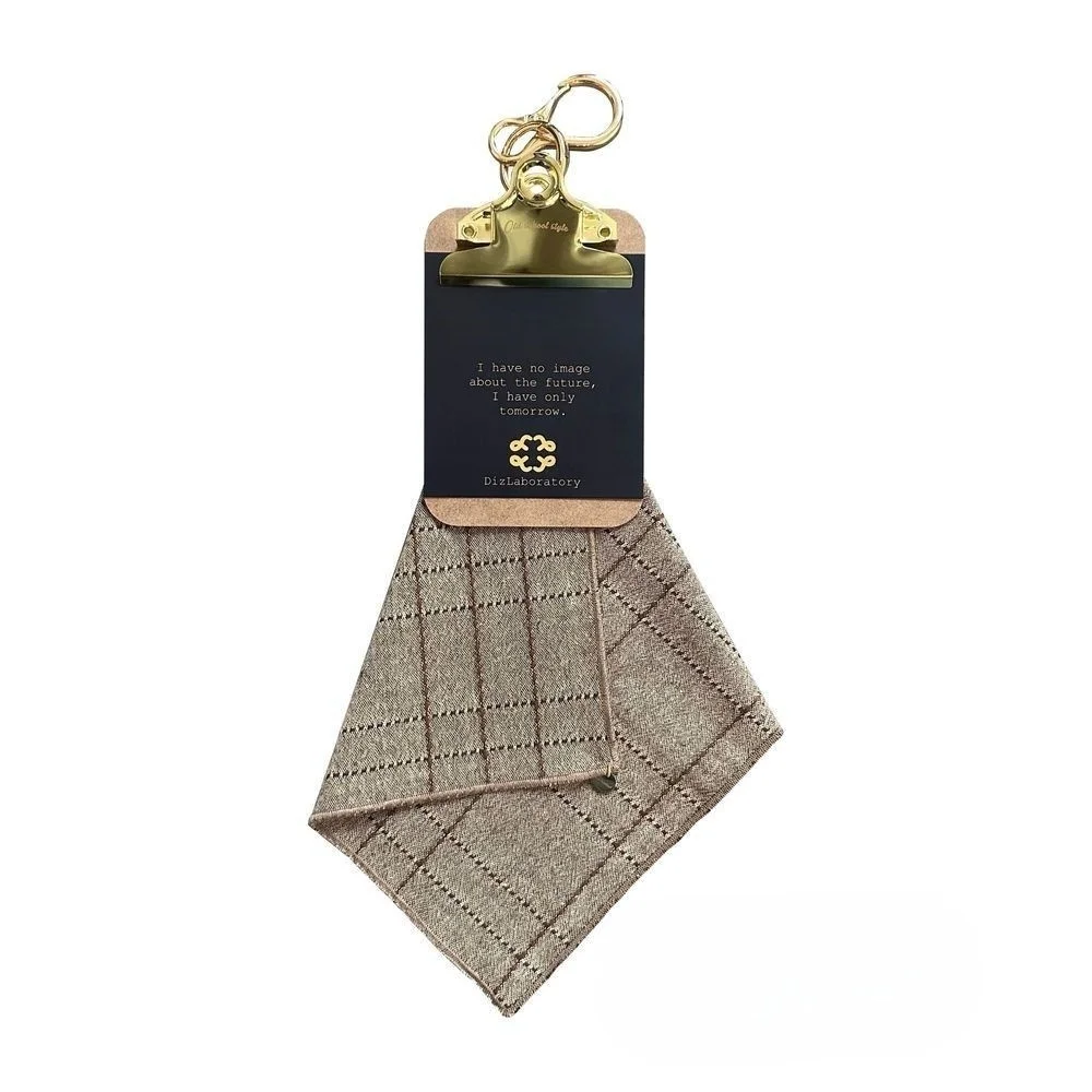 

Keychain pendant design with a niche vintage texture mini sketchpad detachable cotton scarf multi-purpose accessory