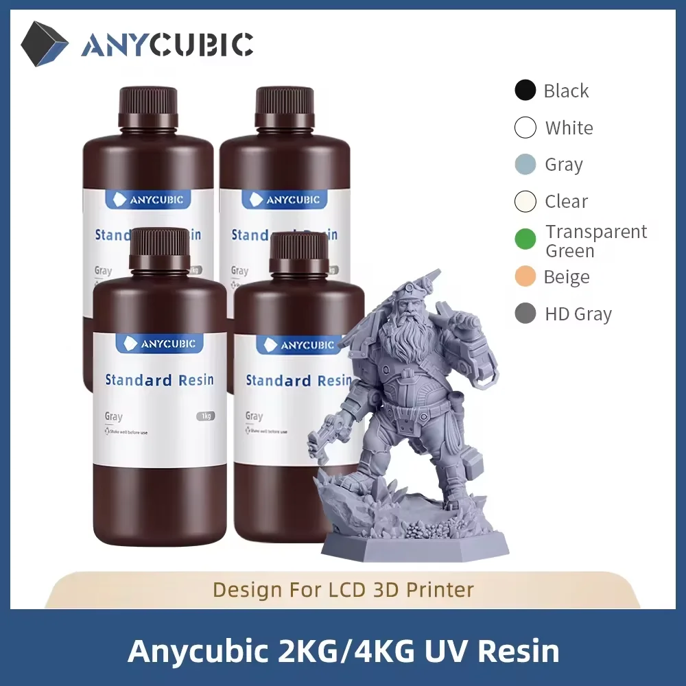 ANYCUBIC Standard Resin 405nm UV Resin Photon Mono M5s Pro UV Sensitive Resin 3D Printing Materials For LCD 3D Printer