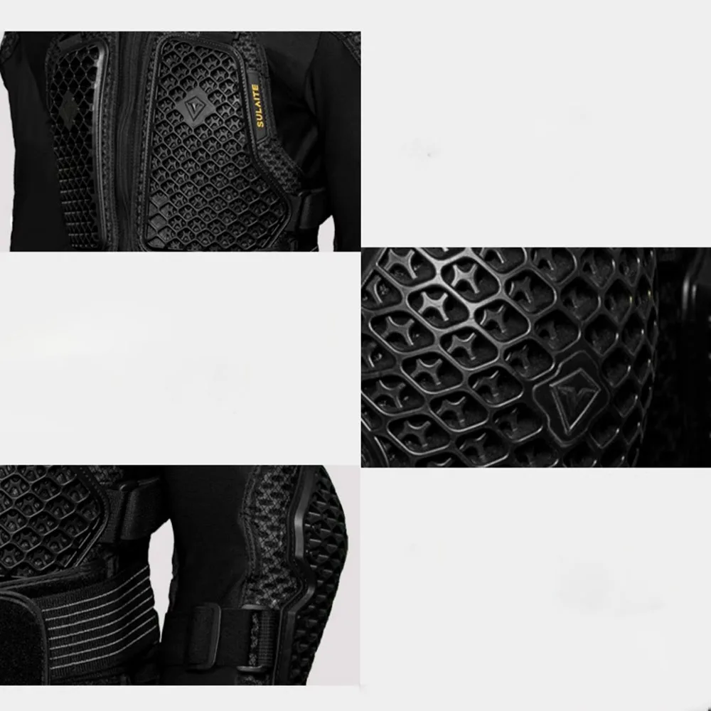 Vestes de moto noires Vestes de protection Armure complète des hommes Tortue Moto Racing Équipement de protection Vêtements S-2XL