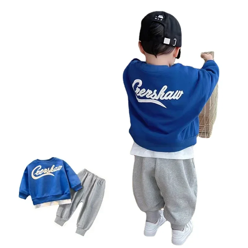 Herfst Baby Jongen Kleding Kinderen Top En Knoop Modepak Voor Baby 'S Casual Sport Stijl 5 Dagen Verzending Baby