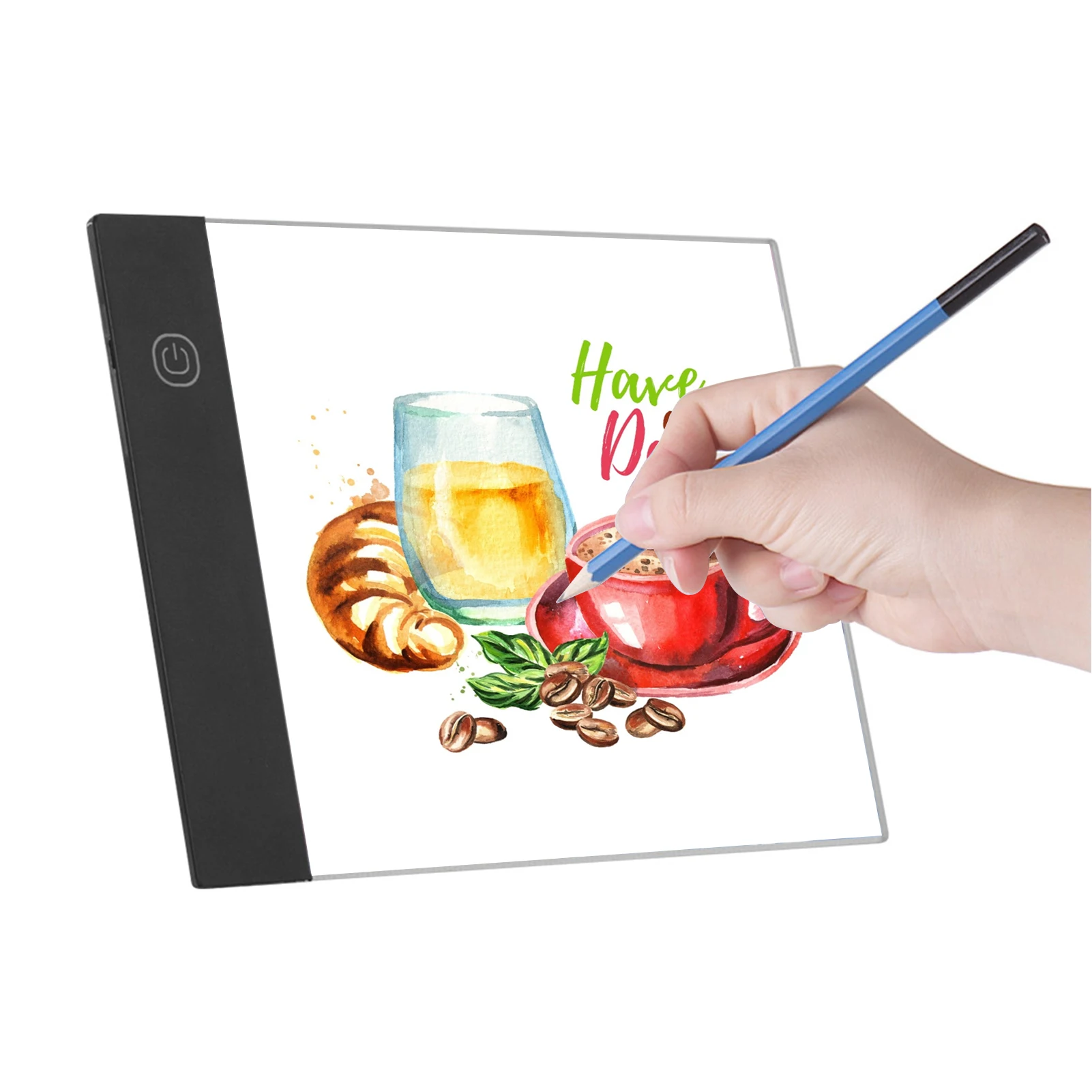 LED A5 Graphic Tablet Light Pad Digital Tablet Copyboard with 3-level Adjustable Brightness for Tracing Drawing Copying Viewing