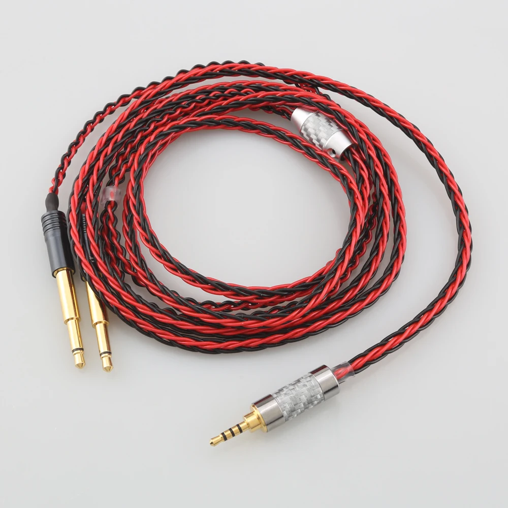 

HiFi 2.5/3.5/4.4/4pin xlr Male Plug 8Core 7N OCC Silver Plated Earphone Cable For Meze 99 Classics NEO NOIR Headset Headphone