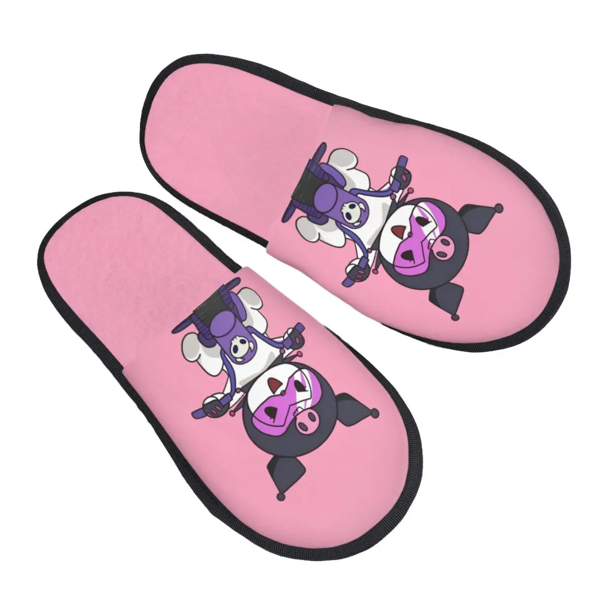 

Custom Kuromi Soft Memory Foam House Slippers Women Little Devil Comfy Warm Anti-Skid Slipper