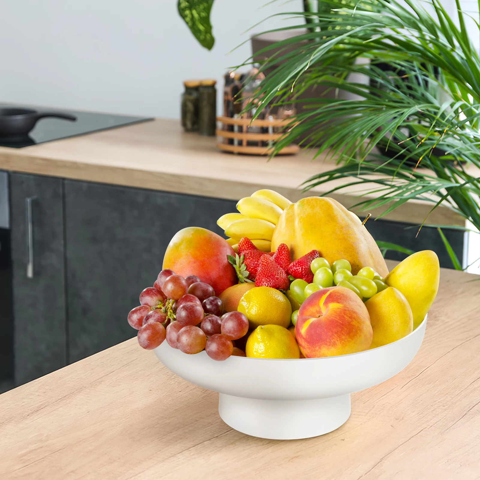 

High Quality White Fruit Basket Durable Design Decorative Fruit Holder Perfect For Weddings Birthdays And Other Special Events