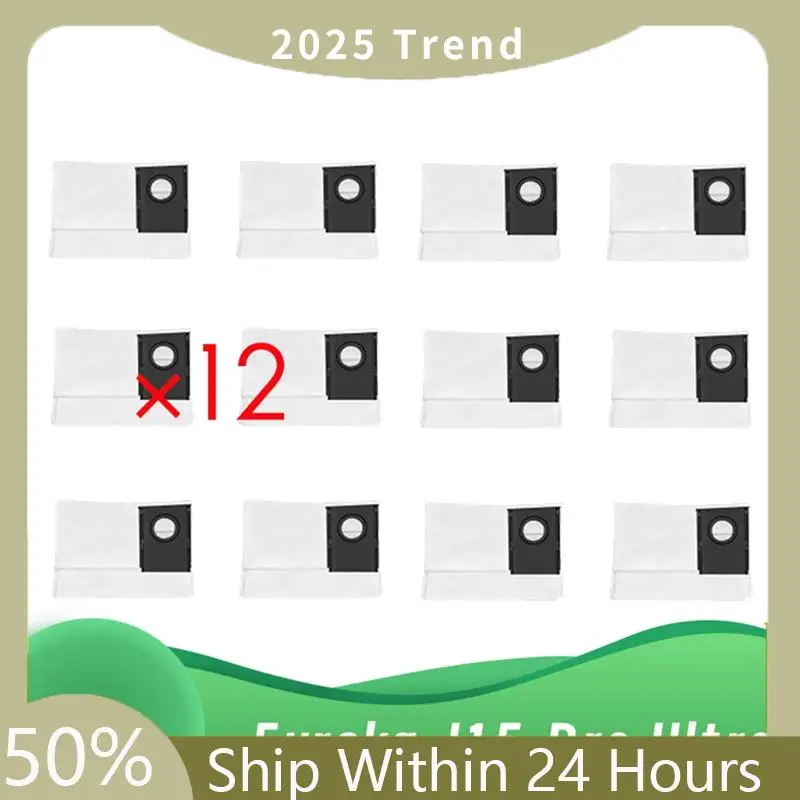 A75X 탑 12개 더스트 백 Foreureka J15 Pro 울트라 스위퍼 액세서리 더스트 백 내장형, 튼튼하고 효과적인 청소 능력 향상