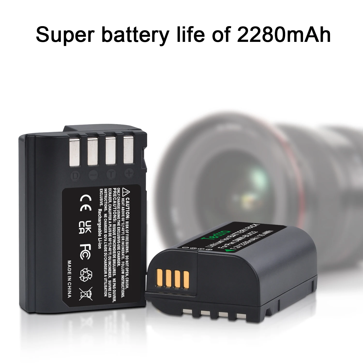 2280mAh بطارية ليثيوم أيون DMW-BLK22 لباناسونيك Lumix GH5 II GH6 S5II S5IIX S5M2 S5M2X GH5M2 DC-S5 DC-S5 الثاني DC-S5 IIX