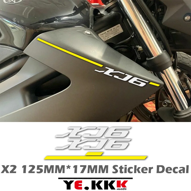 

Motorcycle Full Car Stickers Custom Stickers Decals Custom Color 2 X New 125mm*17mm For YAMAHA XJ6 XJ-6