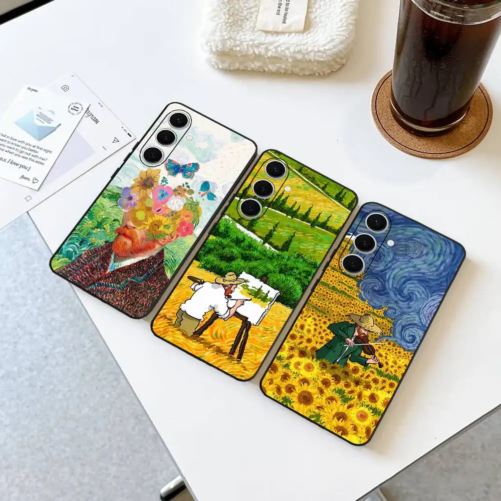 Vincent Van Gogh Oil INS Phone Case For Samsung S 24 fe 25 Ultra plus 20 lite 21 30 22 23 24 22 Ultra 5G Fundas