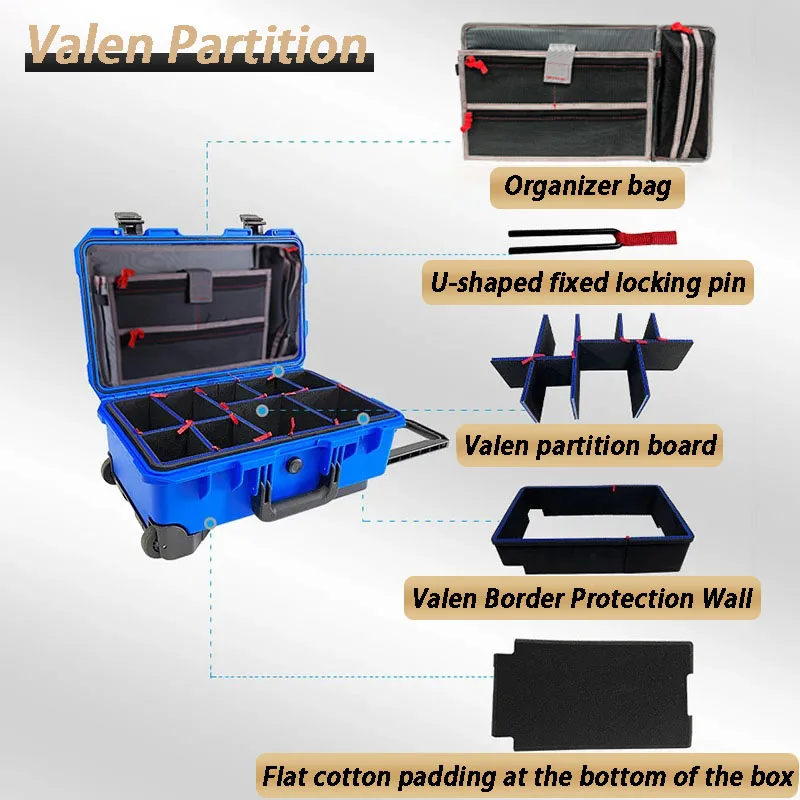 SMRITI Toolbox Multifunctional DSLR Camera Organizer Box Safety Equipment Protective Boxes Large Capacity Tool Storage Boxes