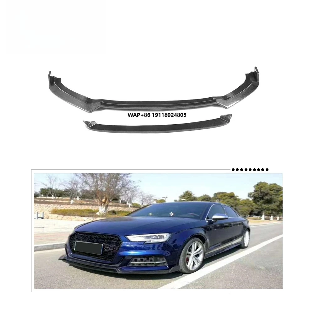 

Carbon Fiber S3 Front Bumper Lip for-Audi S3 A3 SLINE Sedan 2017-2019