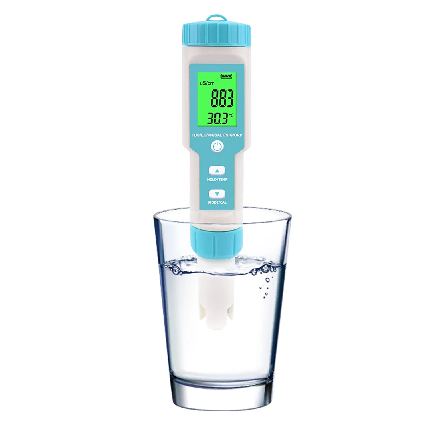 7 In 1 PH Meter Temperature EC CF RH TDS Digital Water Quality Monitor Tester For Drinking Water Test