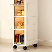 3-Tier Rolling Storage Cabinet with Lids