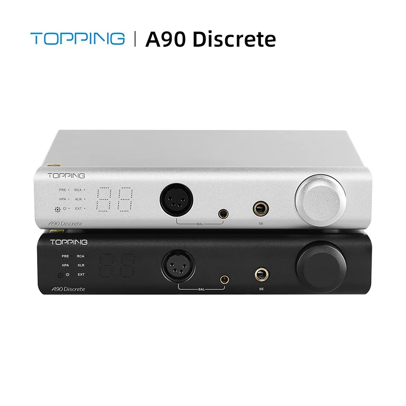 Topping A90 Discrete Fully Discrete NFCA 6.35MM SE 4 PIN XLR Balanced Headphone Amplifier 9800mW*2 Pre Amp With remote control