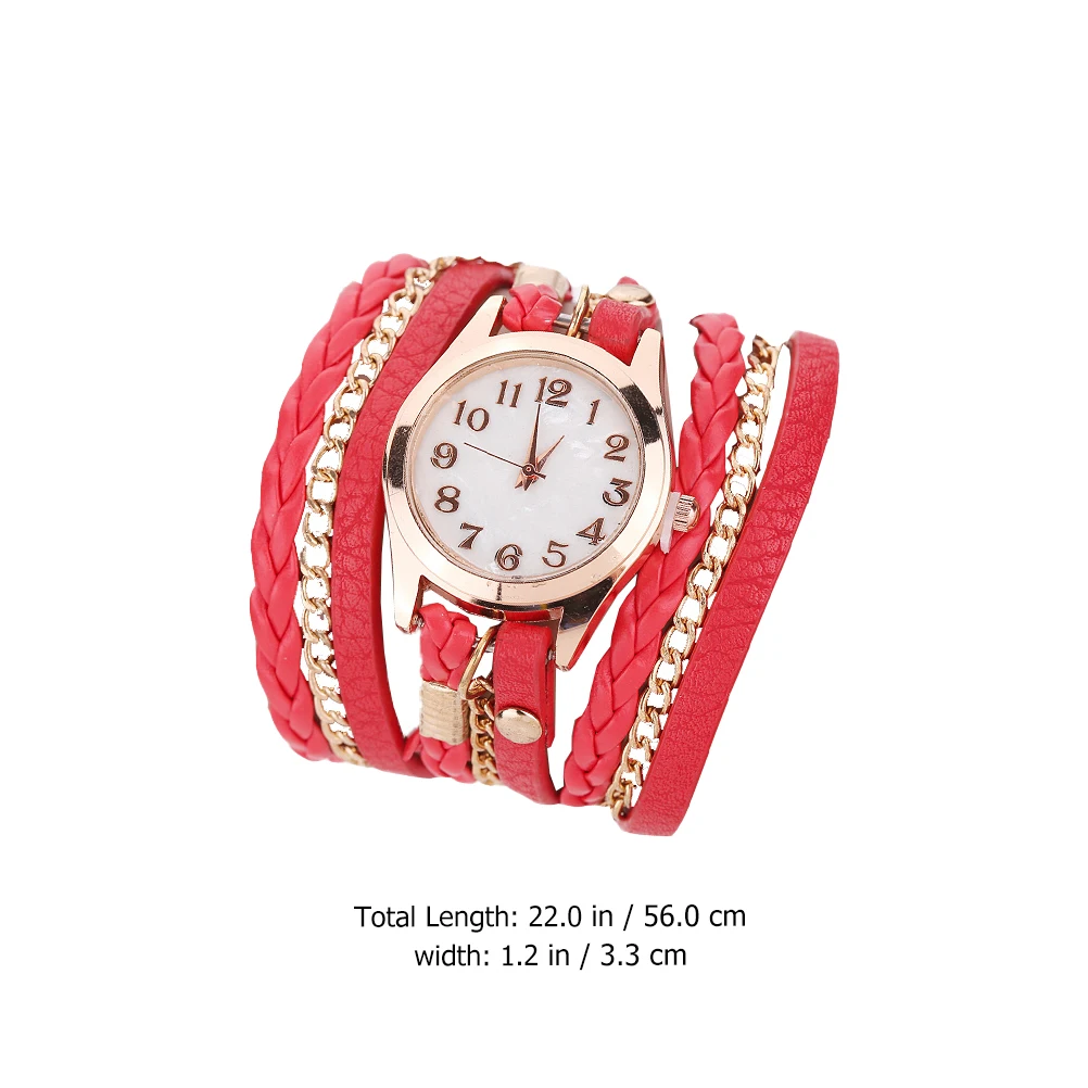 

Woven Quartz Ladies Watches PU Stainless Steel Fashion Bracelets Women Wrist Watch Gifts Valentine Anniversary Casual Stylish