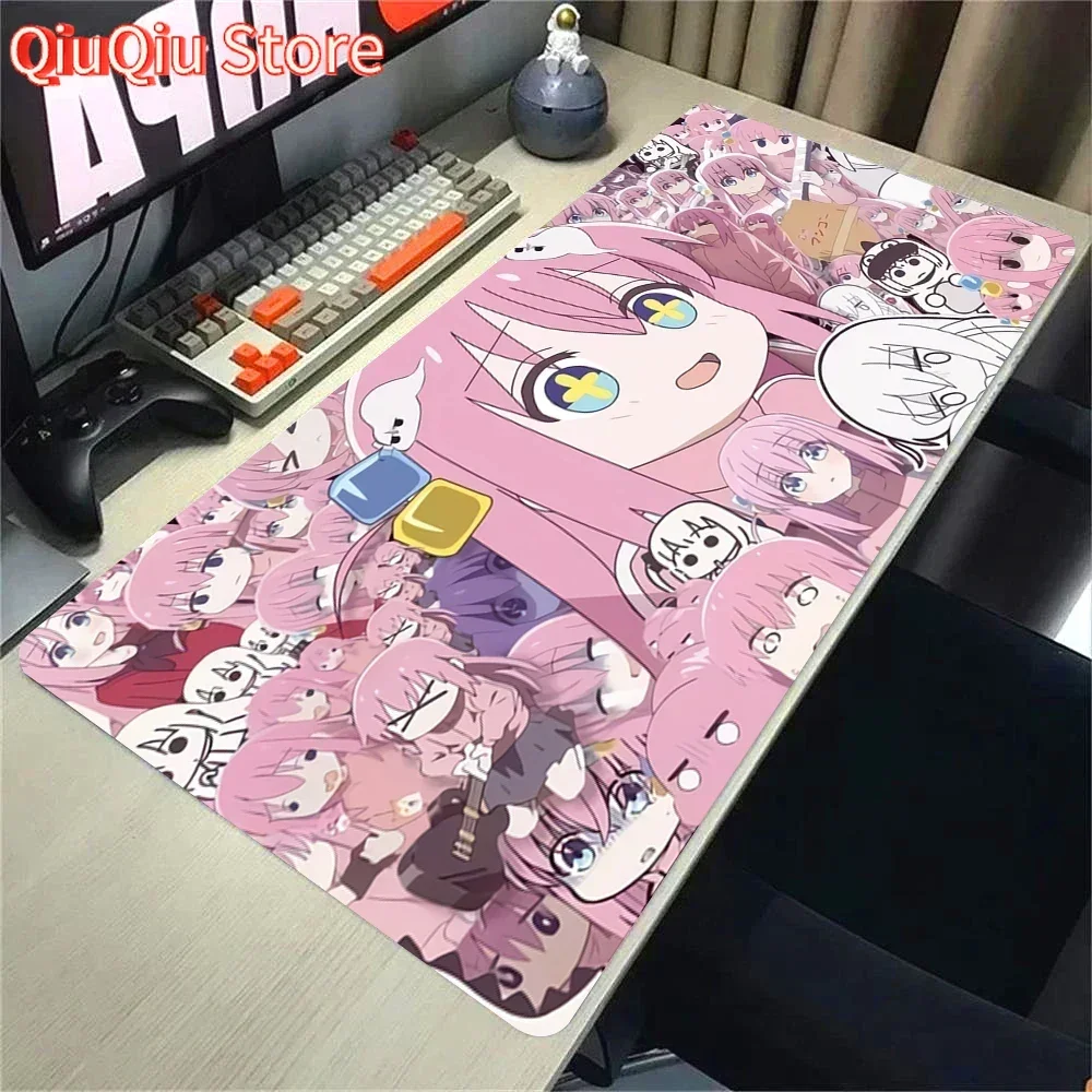 Anime HD-Druck Mauspad Bocchi The Rock Großes Gaming-Mauspad Gummi Computer-Mauspad Gamer Locking Edge Zubehör Rutschfest