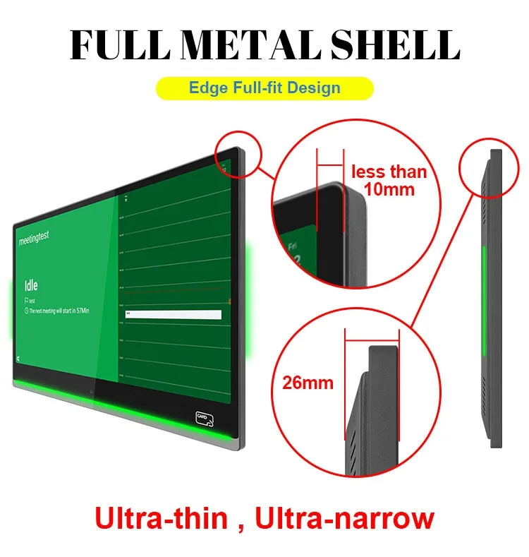 Wall-mounted 21.5 24-inch large tablet, large Android Windows touchscreen conference room display tablet