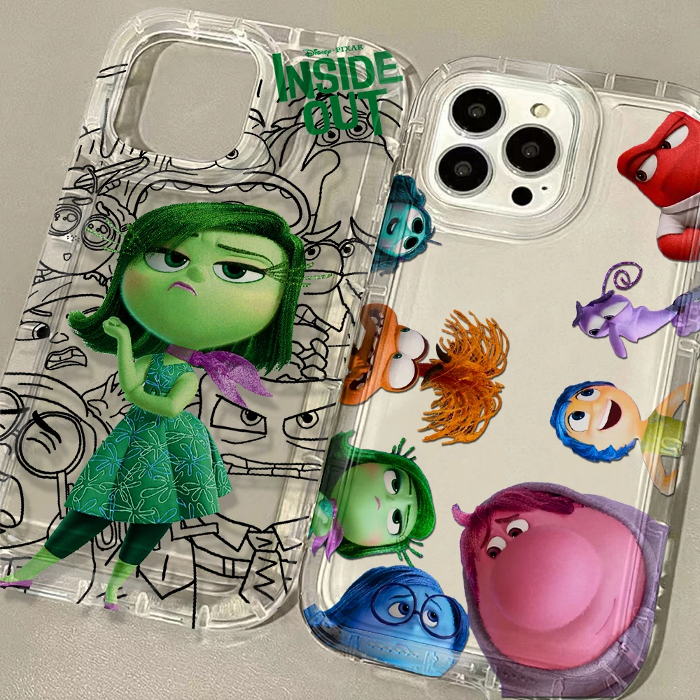 

Inside Out 2 Clear Phone Case for Disneys OPPO A15 A16 A17 A31 A53 A54 A57 A60 A74 A92 A93 A94 A98 4G 5G Airbag Shockproof Cover