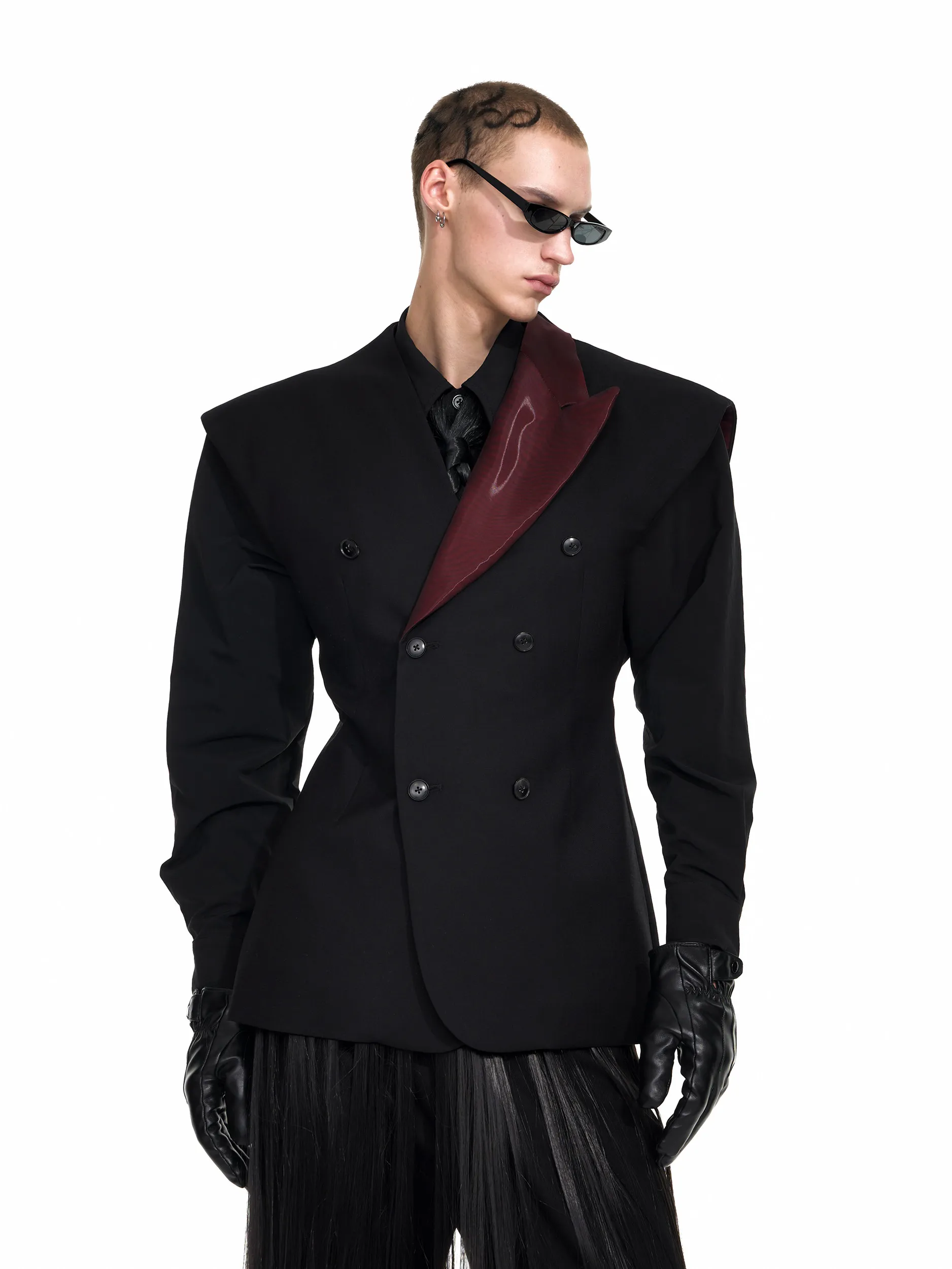 

Start Exceed End Men's Double-breasted Waist-cinching Suit Vest Autumn High-End Feeling Svel Jaet Stand Fit Youth ...