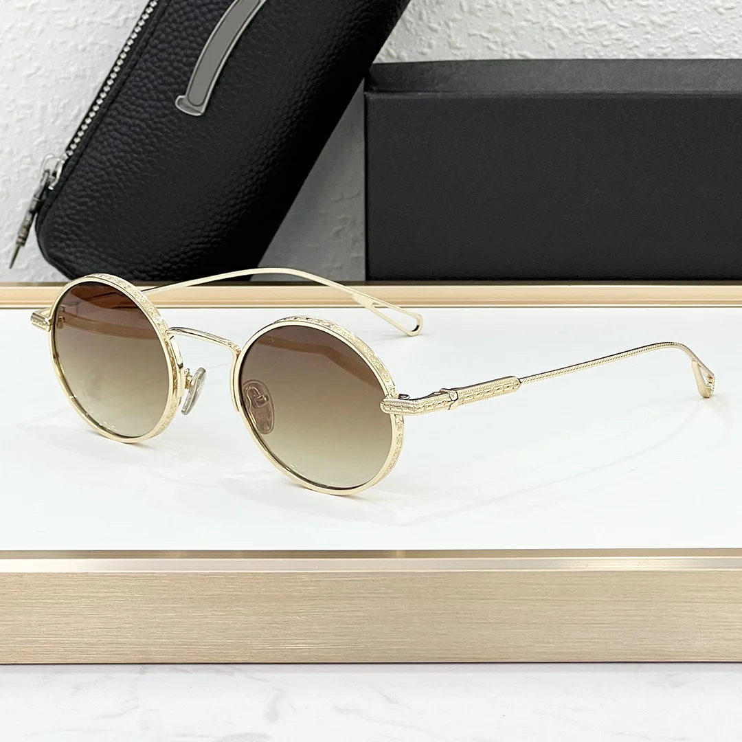 

Retro Round Sunglasses Unisex UV400 Protection Luxury Designer Metal Alloy Frame Fashion Streetwear Gradient Eyewear