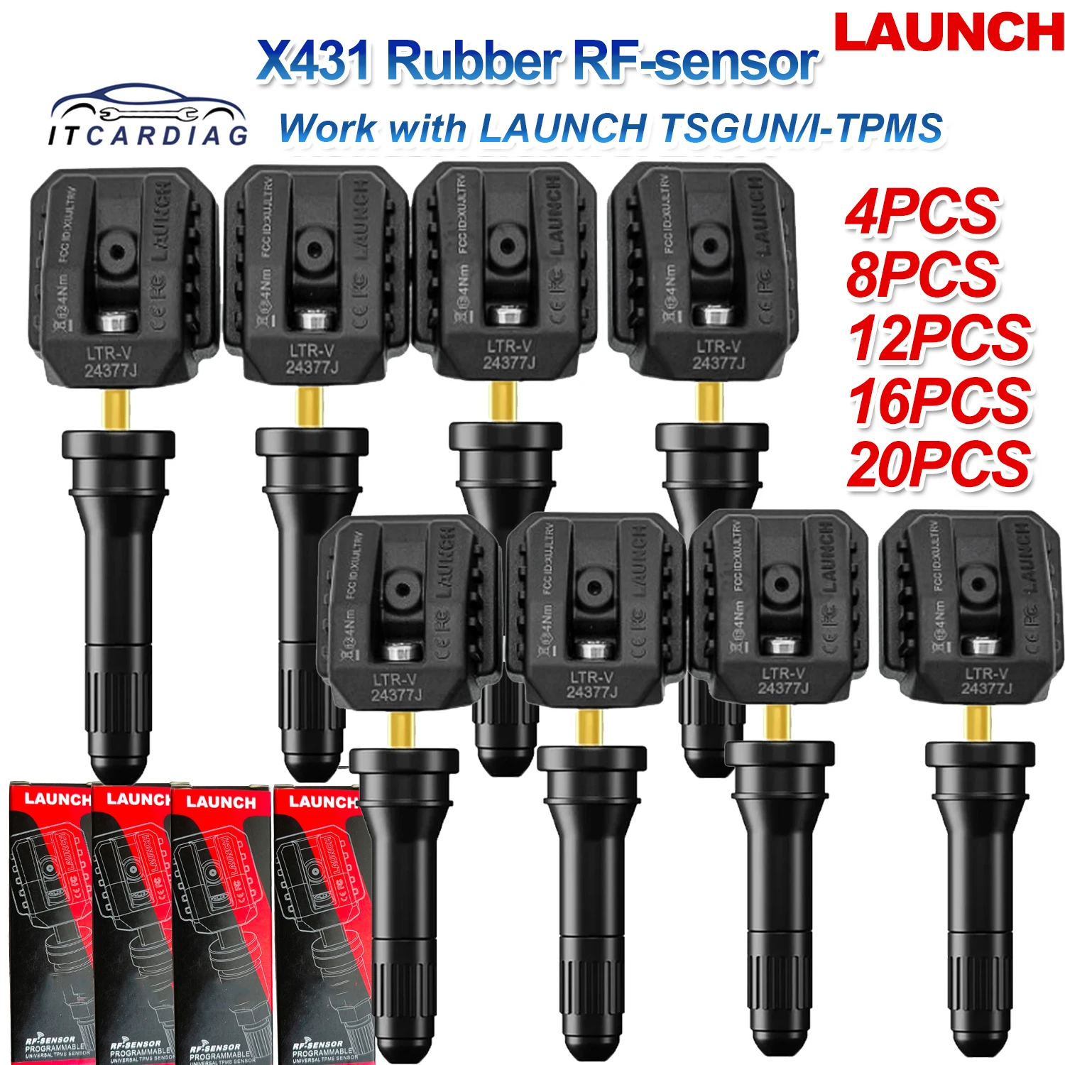 

LAUNCH X431 2 in 1 RF-SENSOR 315MHz & 433MHz TPMS Sensor Tire Repair Tools Scanner Tire Pressure Sensors Tester Programming