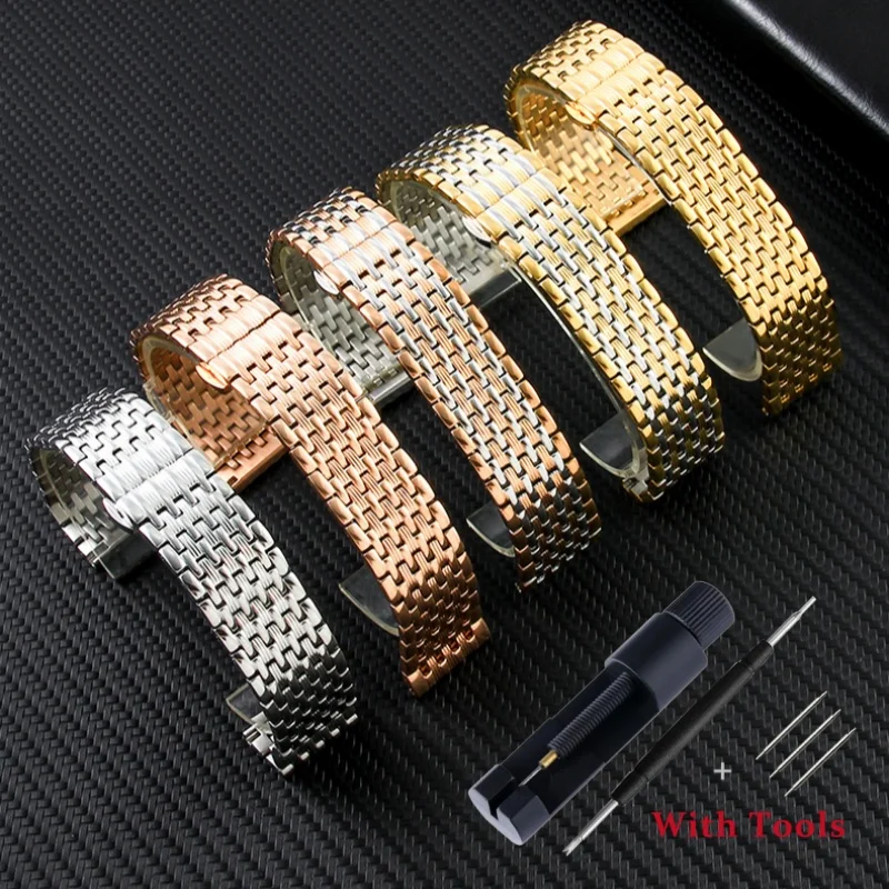 14mm 16mm 18mm 20mm 22mm High Quality Ultra Thin Stainless Steel Watch Strap for Universal Waterproof Watch Band Accessories