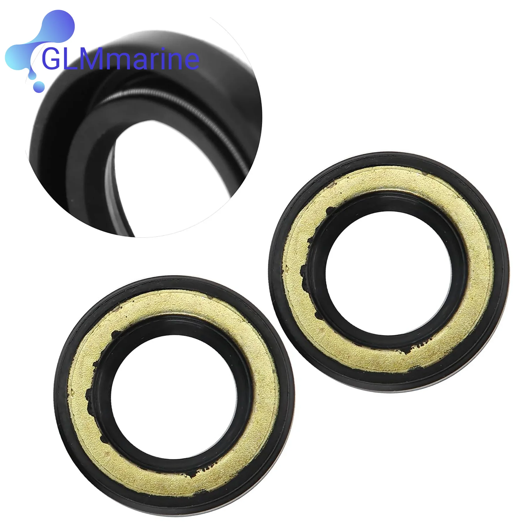 2 Sets 17*30*6 MM Marine Propeller Shaft Oil Seal 93101‑17054 Replacement for Yamaha Outboard 2 and 4 Stroke 9.9 15 HP Engines