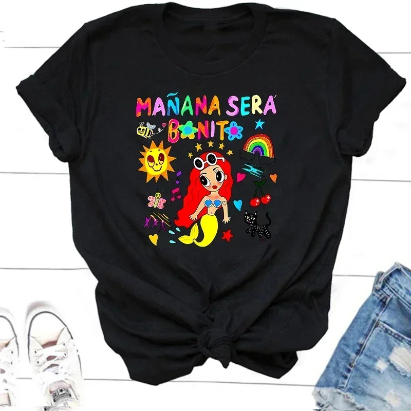 T-shirt woman Manana sera bonito short sleeve Carol G Merch music tomorrow will be nice t shirt trending Sirena tees T-shirt