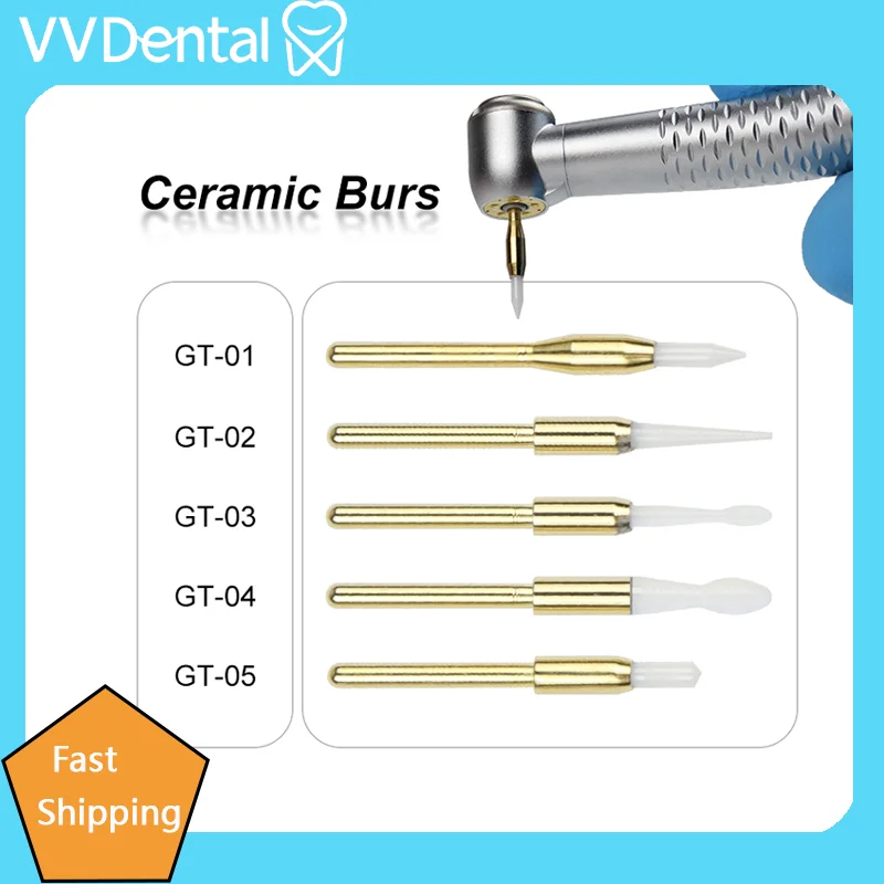 

VVDental 1Pc Dental Ceramic Burs GT Series Zirconia Dental Soft Tissue Cutters for High Speed Turbine Dentist Product