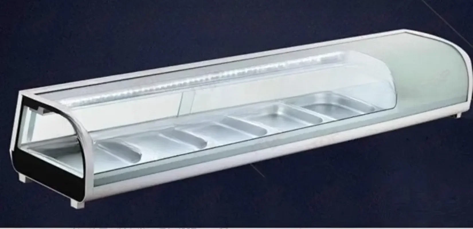 Commercial Sushi Refrigerated Cabinet Japanese Seafood Salmon Sashimi Fresh-keeping Cabinet Desktop Small Deli Cold