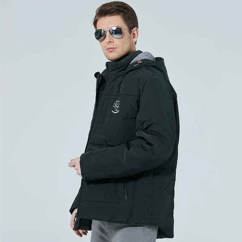 Chaqueta con capucha para hombre, impermeable, a prueba de viento, a prueba de heladas, NZI, Invierno