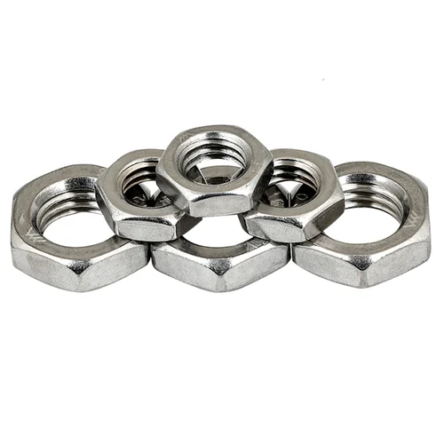 Tuerca hexagonal plana de acero inoxidable, tuerca de mermelada, DIN439, GB6172, M2, M2.5, M3, M4, piezas, M8, M10, M12, M14, M16, 2/5/50 M5, 304 A2 / 316 A4