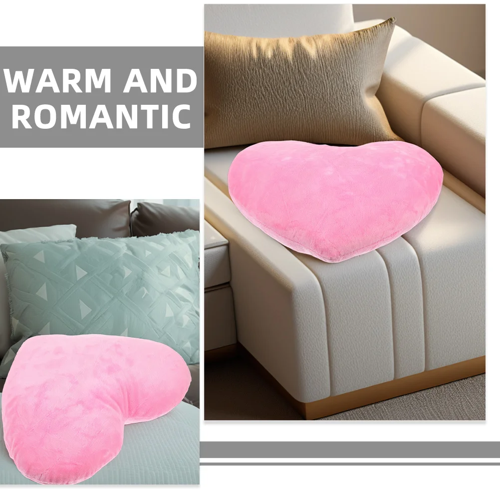 Almohada creativa con forma de corazón, decoración suave y cómoda para sofá, cojín, decoración para sofá