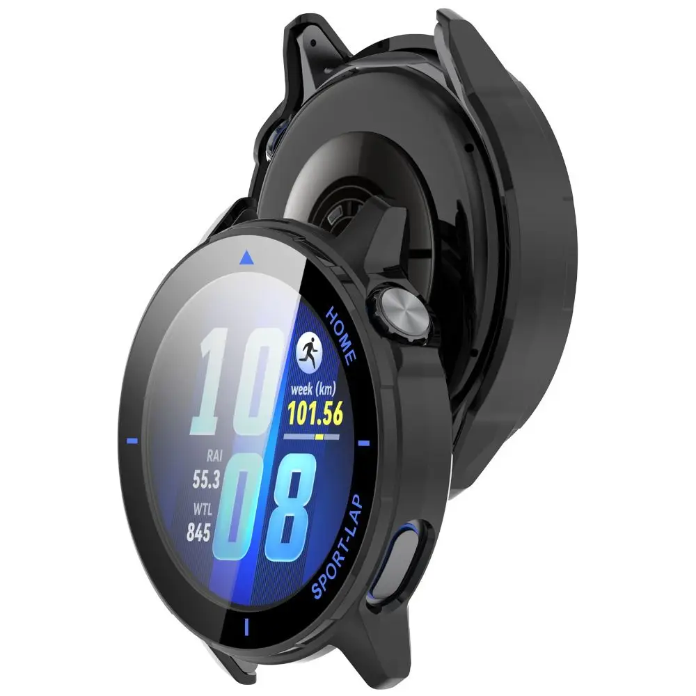 PC+Tempered Protective Case Full Coverage Anti-Scratch Screen Protector Shockproof Cover Shell for Huawei Watch GT Runner 2
