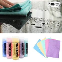 10pcs Car Accessories PVA Chamois Towel Wipe Cleaning Supplies Hot Sell Big Size 66*43cm Barrelled Wash Cars Absorbent Towels