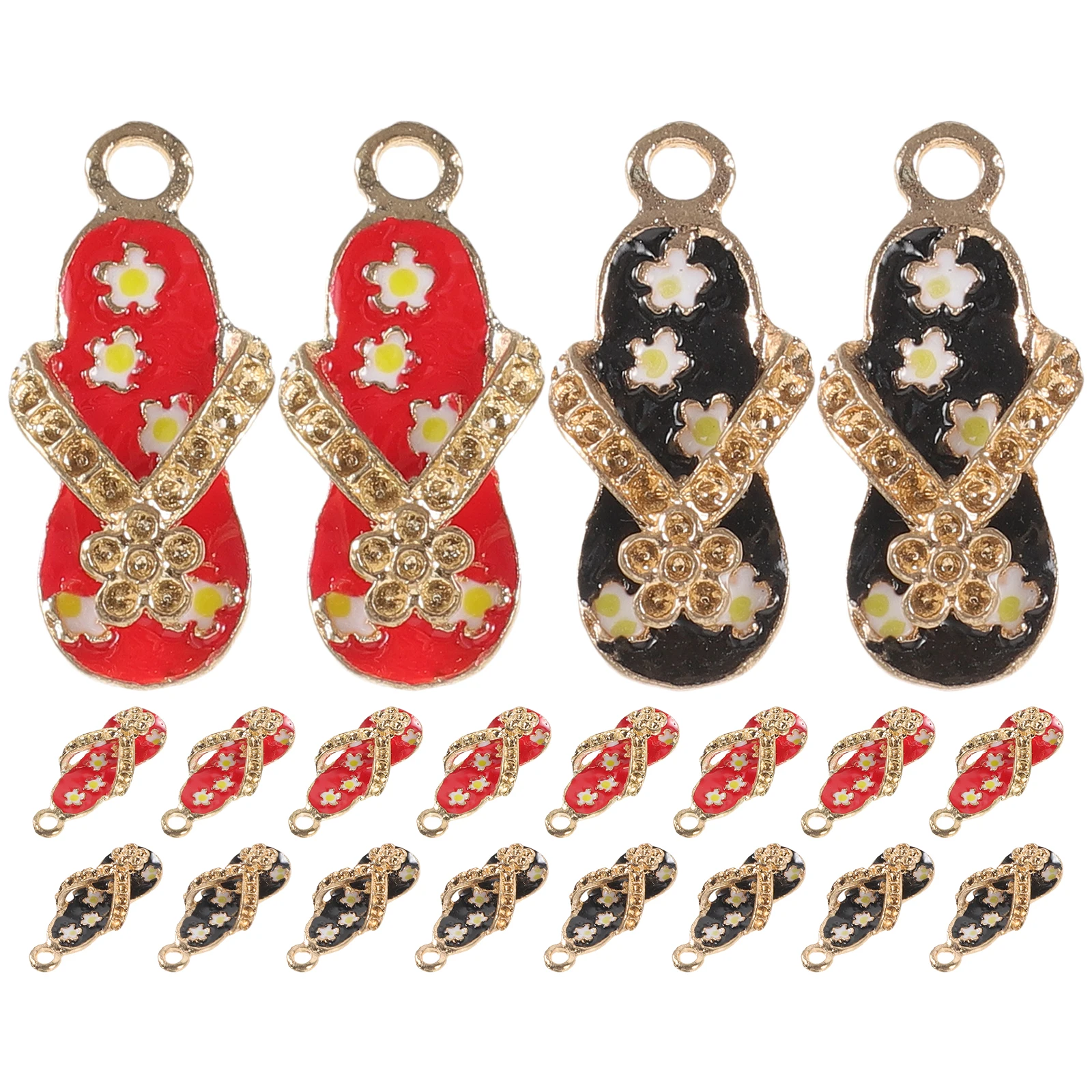 

20 Pcs Slipper Pendant Handmade Pendants Necklace Decors Jewelry Charms Decorations for Making Ornaments