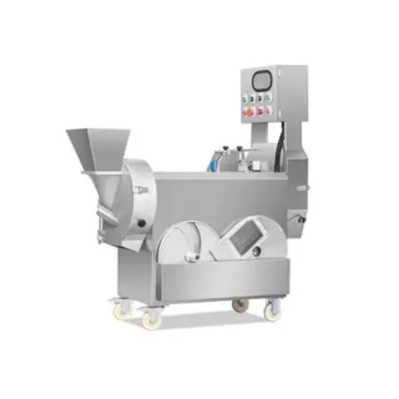 Numerical control double head vegetable cutter, dicing block shredding fragment machine