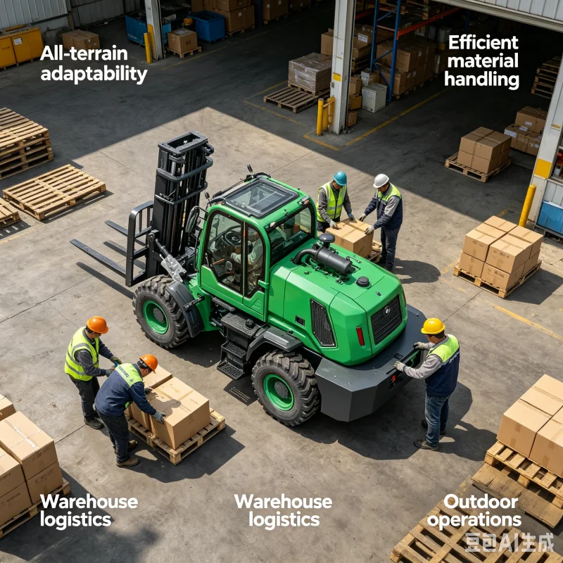 Commercial All Terrain Forklift Manufacturer 3.5 5 6 7 8 Ton Diesel Hydraulic For Agriculture And Landscaping