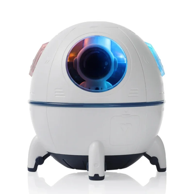 Desktop Space Capsule Air Humidifier Ultrasonic Cool Mist Aromatherapy Water Diffuser with Led Light Astronaut Humidificador