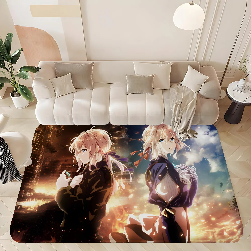 

Violet Evergarden Floor Mat Rectangle Anti-slip Home Soft Badmat Front Door Indoor Outdoor Mat Hotel Decor Mat