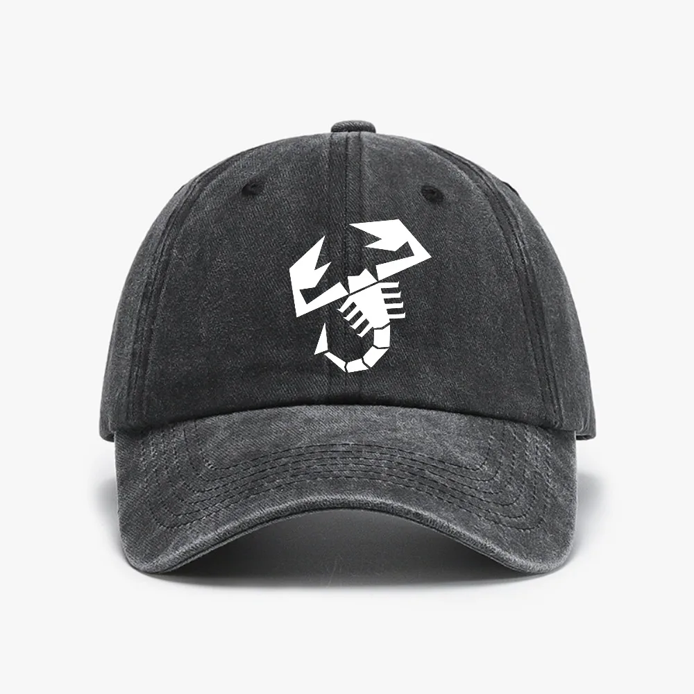 

Abarth scorpion Baseball cap fashion adjustable outdoor sun protection Denim hats cycling duckbill vacation camping caps