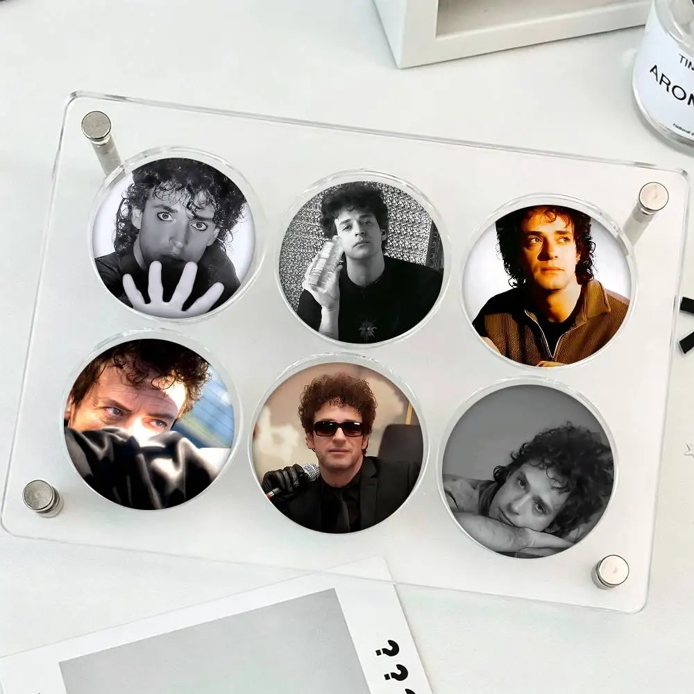 1pc Crimen Puente Gustavo Cerati Cartoon Style Badge Brooches On Backpack Decoration Round Enamel Pins For Accessorys