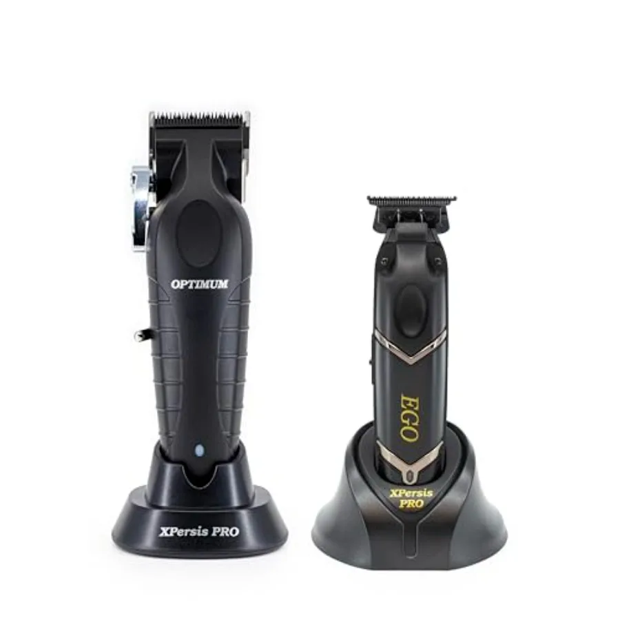 

Cordless Hair Clipper for Men with Floating Lever Ergonomic Design and DLC Blade Black High-Precision Trimmer with Charging Sta