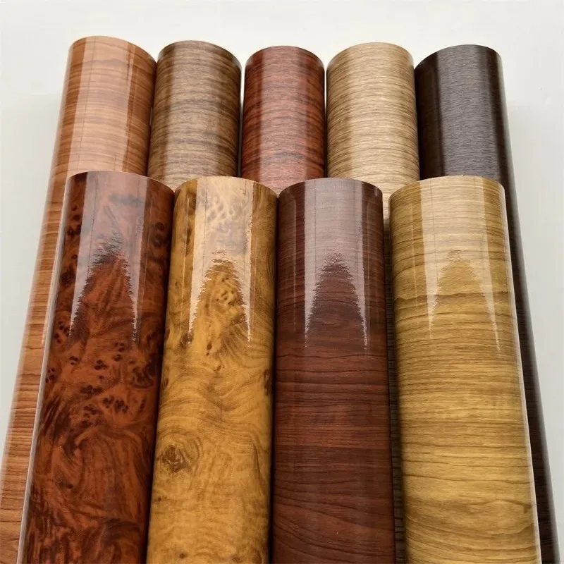 Picture 7: High Glossy Wood Grain Car Interior Stickers Waterproof Vintage Self Adhesive Vinyl Decal Film for DIY Furniture Doors and Auto