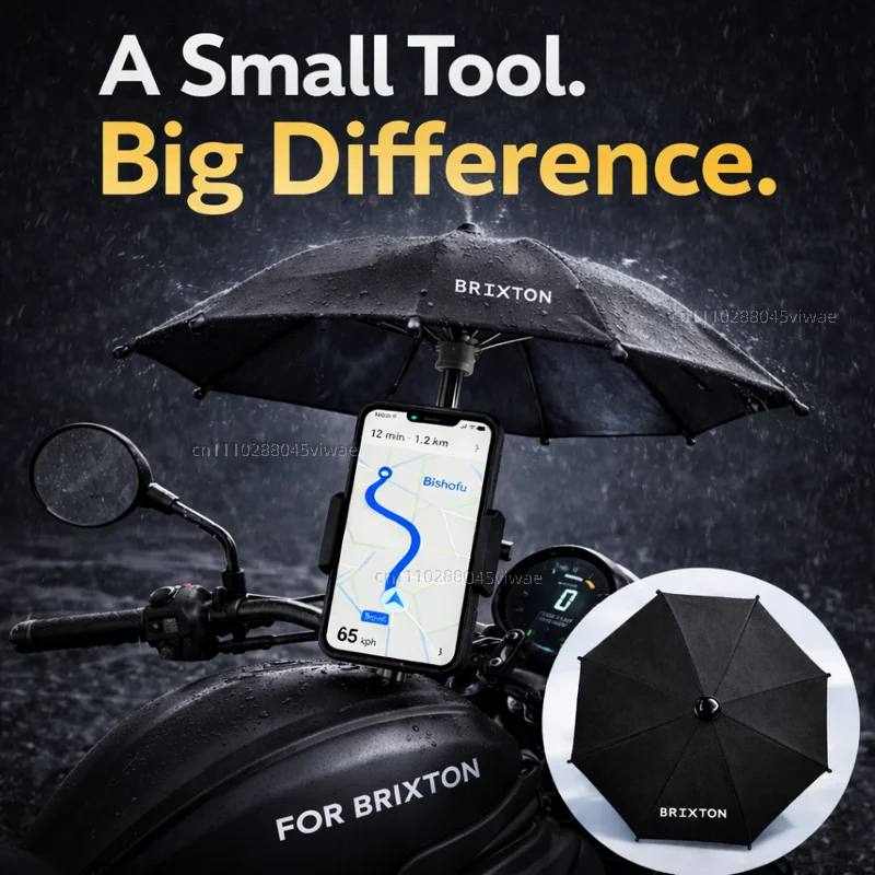 

For Brixton Motorcycle Phone Umbrella Holder Waterproof Sunshade Anti Glare Rainproof Handlebar GPS Mount
