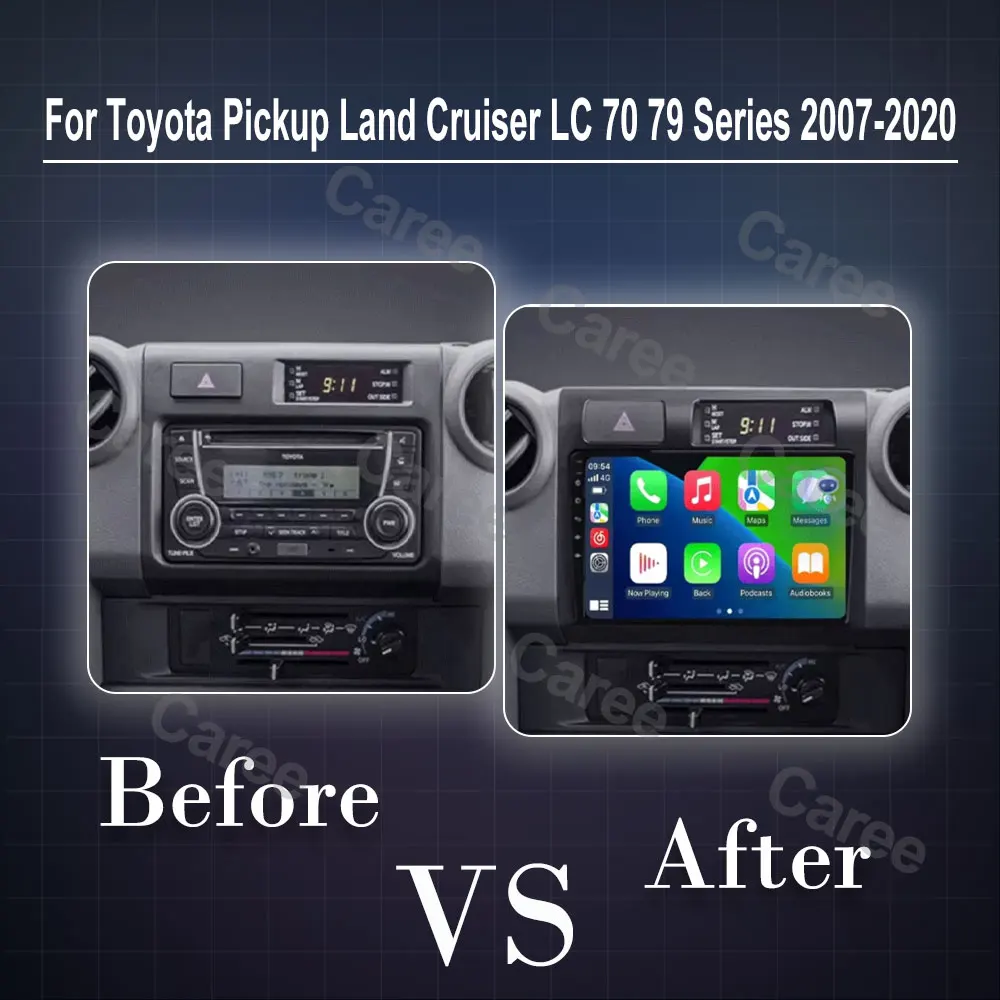 Android 15 For Toyota Pickup Land Cruiser LC 70 79 Series 2007-2020 Autoradio Carplay Multimedia Player Car Radio GPS 4G No 2din