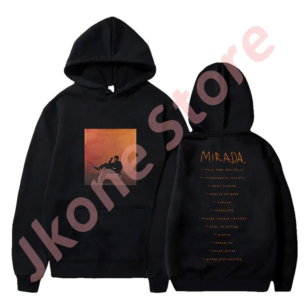 Ivan Cornejo Album Cover Hoodies, Mirada Tour Merch Hooded, Hommes et Femmes, Mode Décontractée, Manches sulf, PVD, 2024