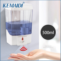 KEMAIDI 500ML Automatic Soap Dispenser Touchless Sensor Hand Sanitizer Shampoo Detergent Dispenser Wall Mounted For Bathroom