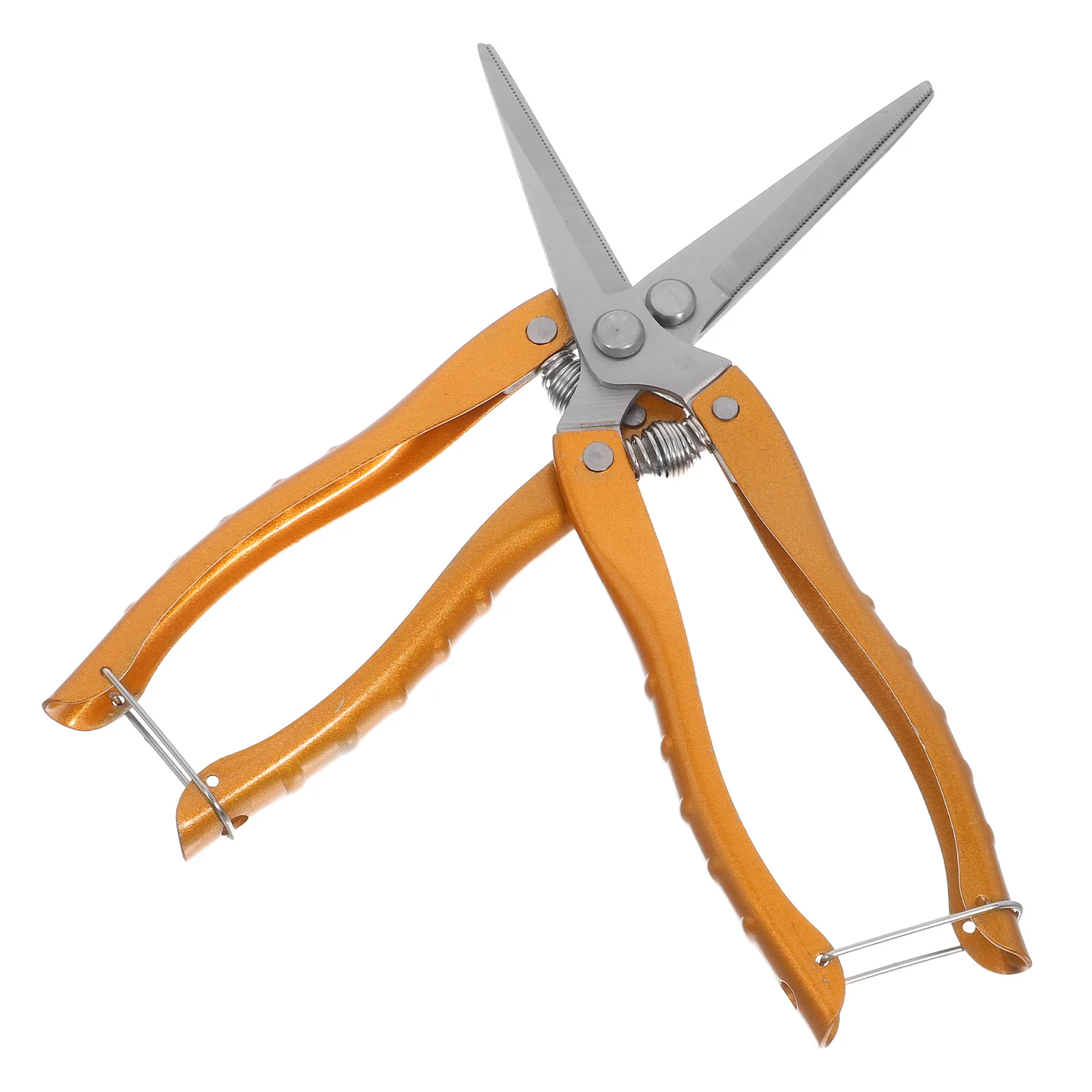 

2pcs Pruning Shears Heavy Duty Stainless Steel Non-Slip Handle For Garden Branches Flower Stem Trimming Gardening Tools