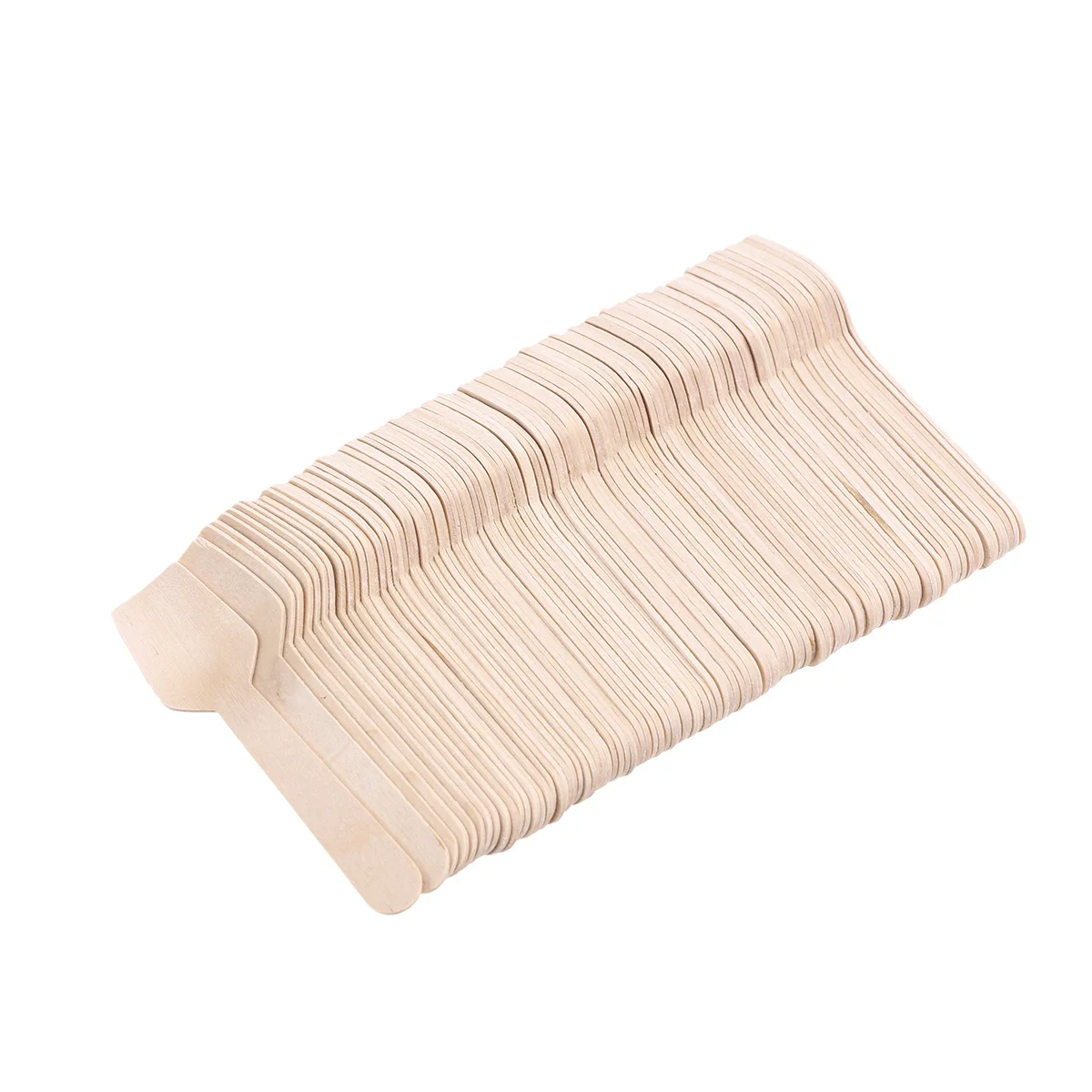 150 Uds cuchara de madera cuchara para helado cucharas de extremo cuadrado postre desechable de bambú