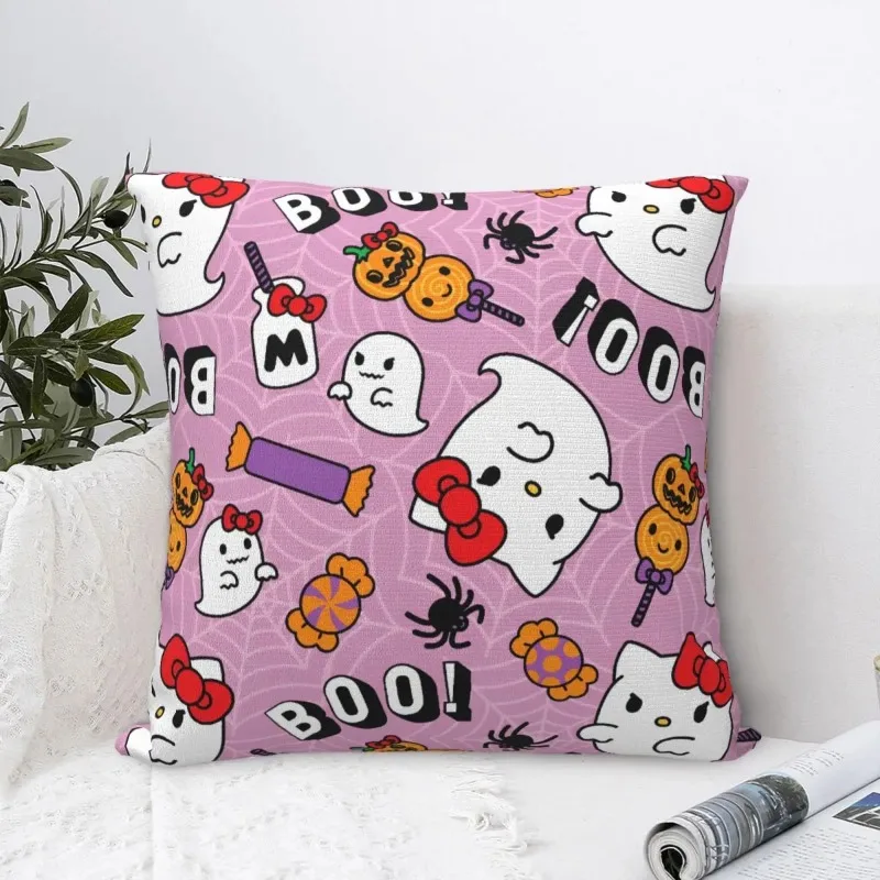 Pillow Case Hello Kitty Halloween Square Pillow Cover Fashion Cushion Cover Graphic Pillowcases For Living Room Chair